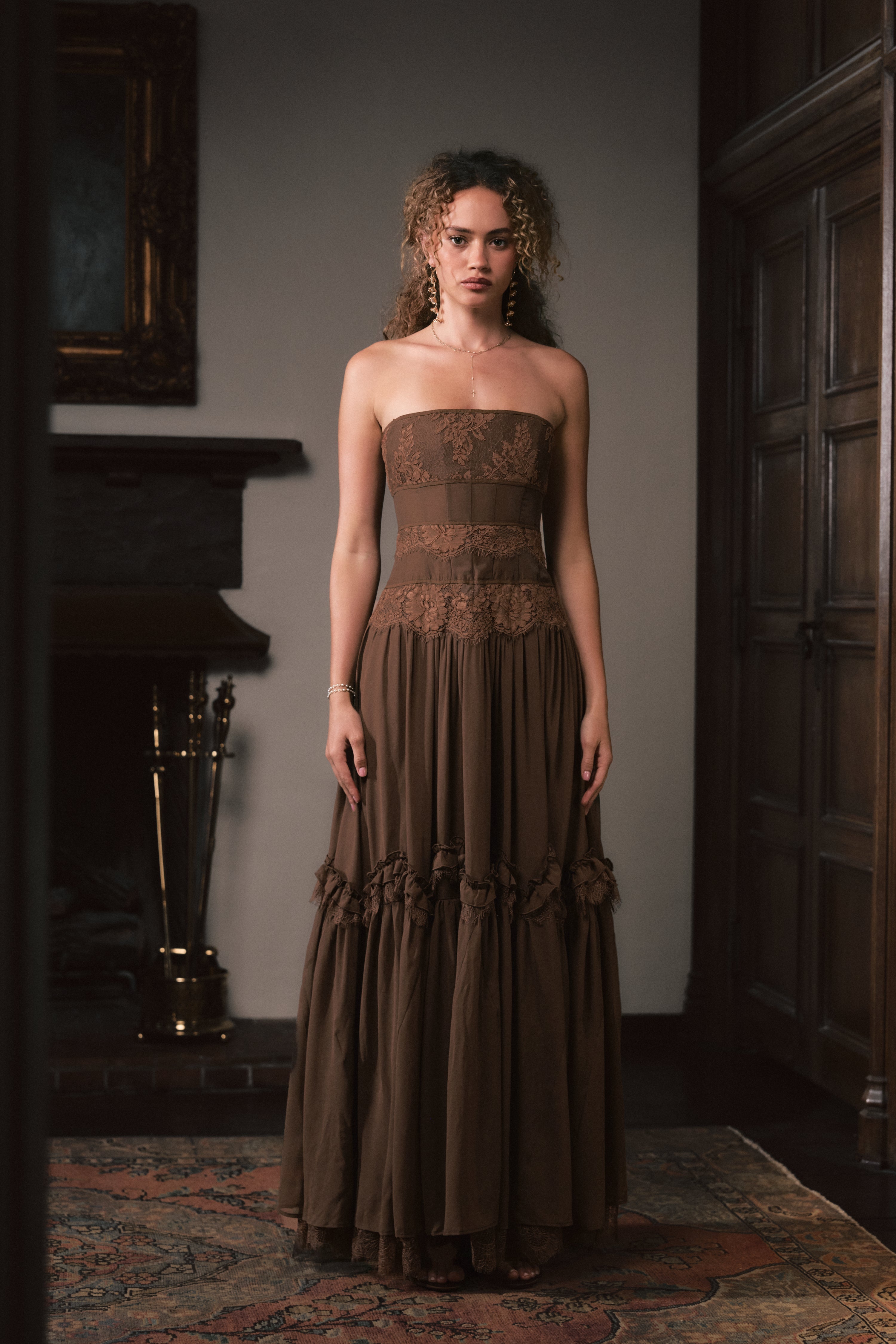 The Sloane Dress in Pinecone