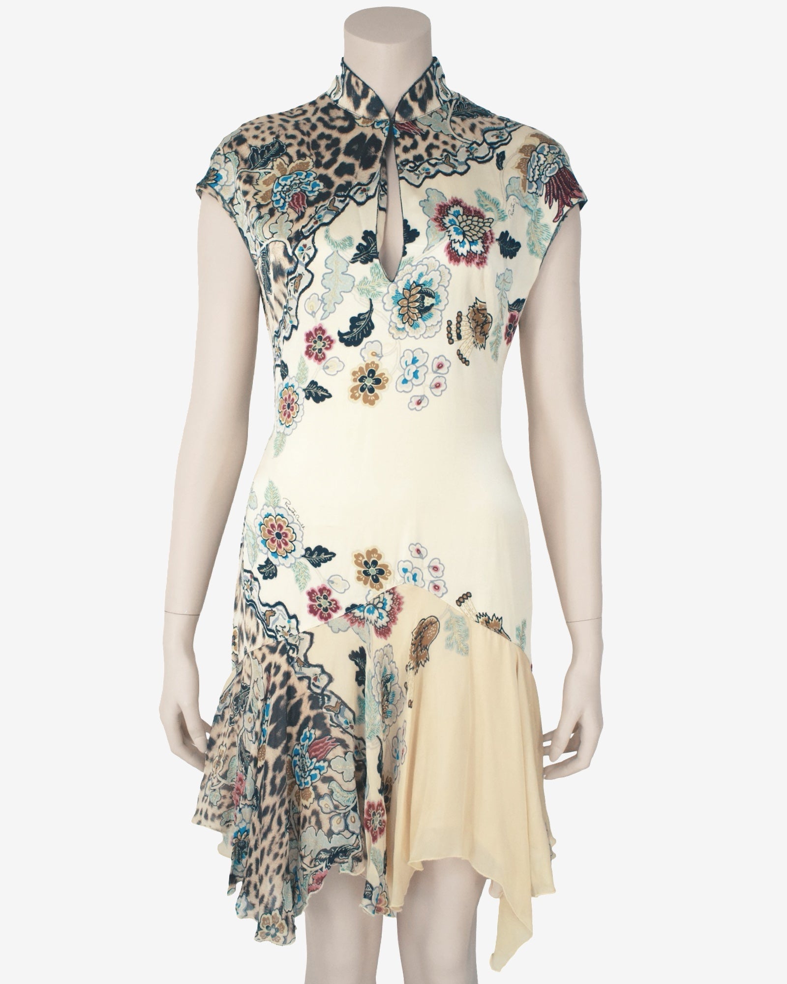 Roberto Cavalli - S/S 2003 Iconic Chinoiserie Silk Nacre Dress