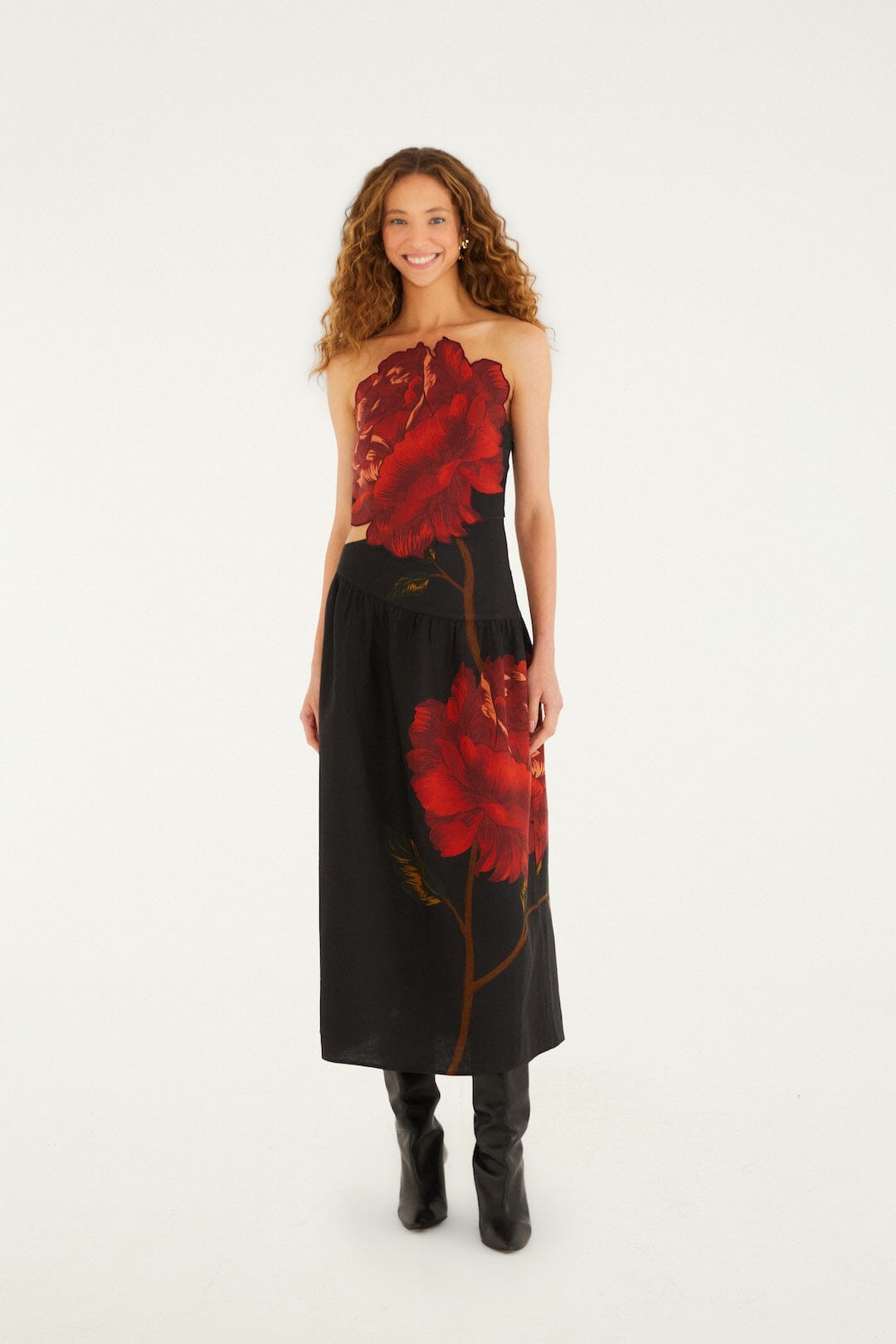 Black Rosalia Artisanal Midi Dress