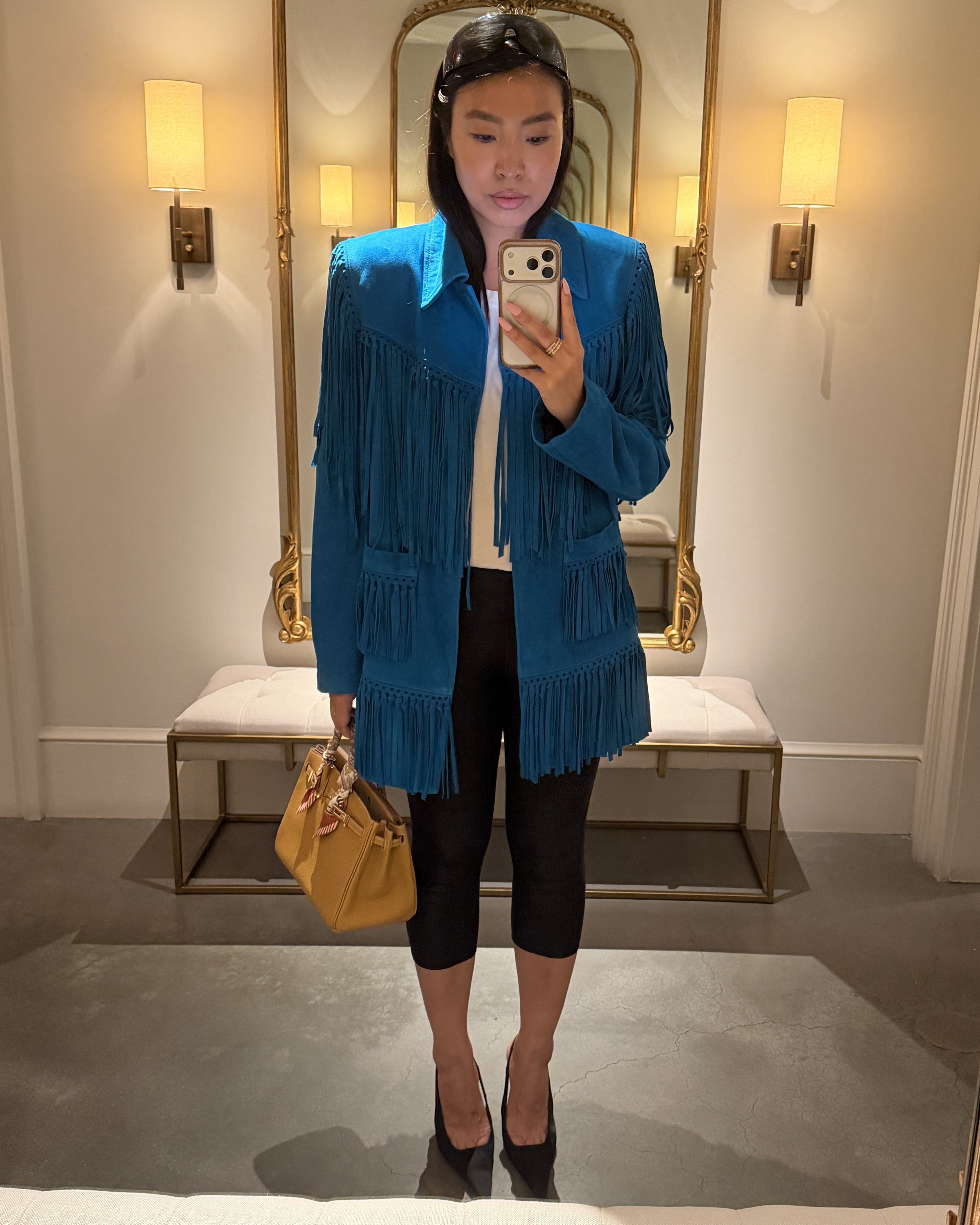 Sutton Suede Fringe Trench Coat