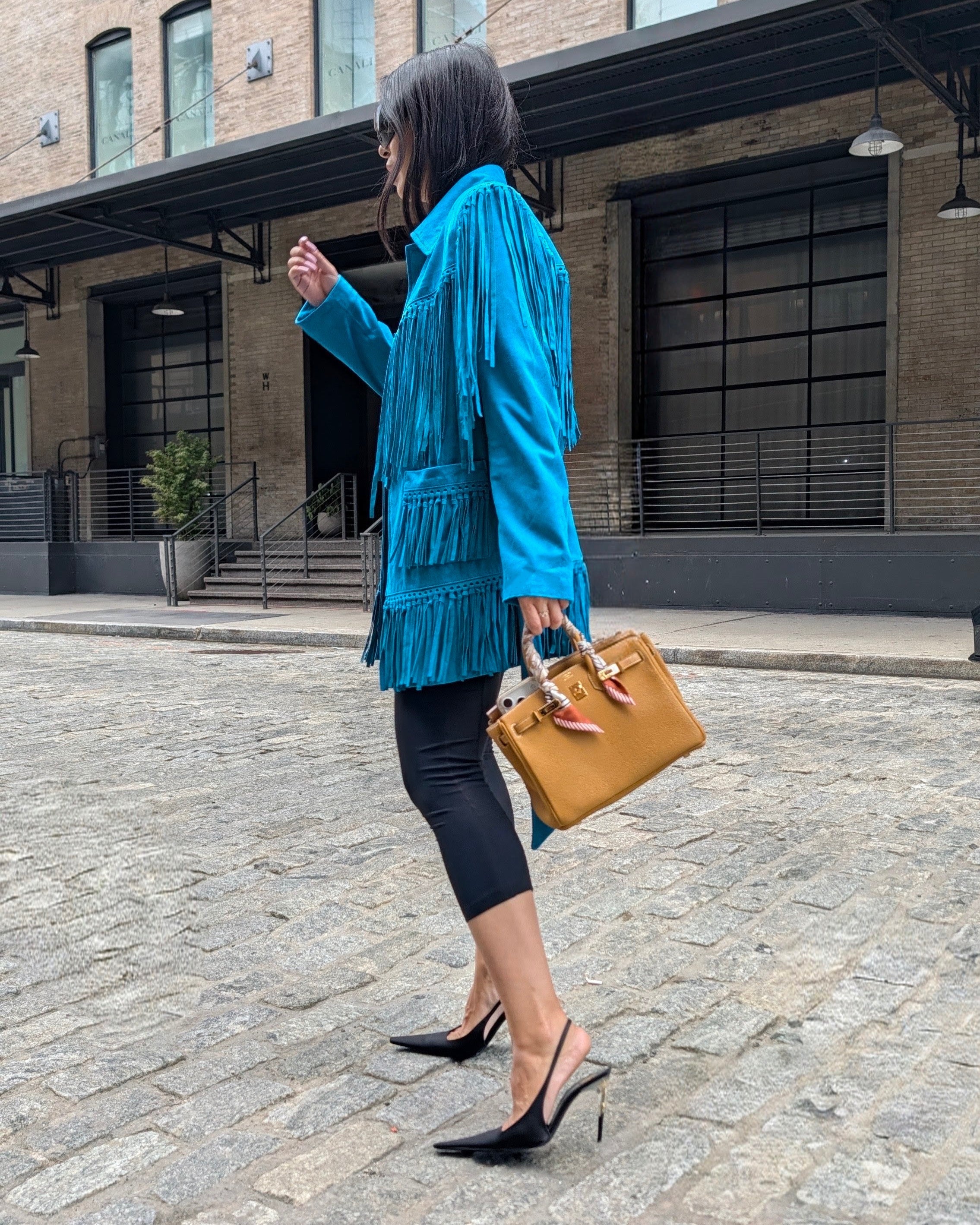 Sutton Suede Fringe Trench Coat