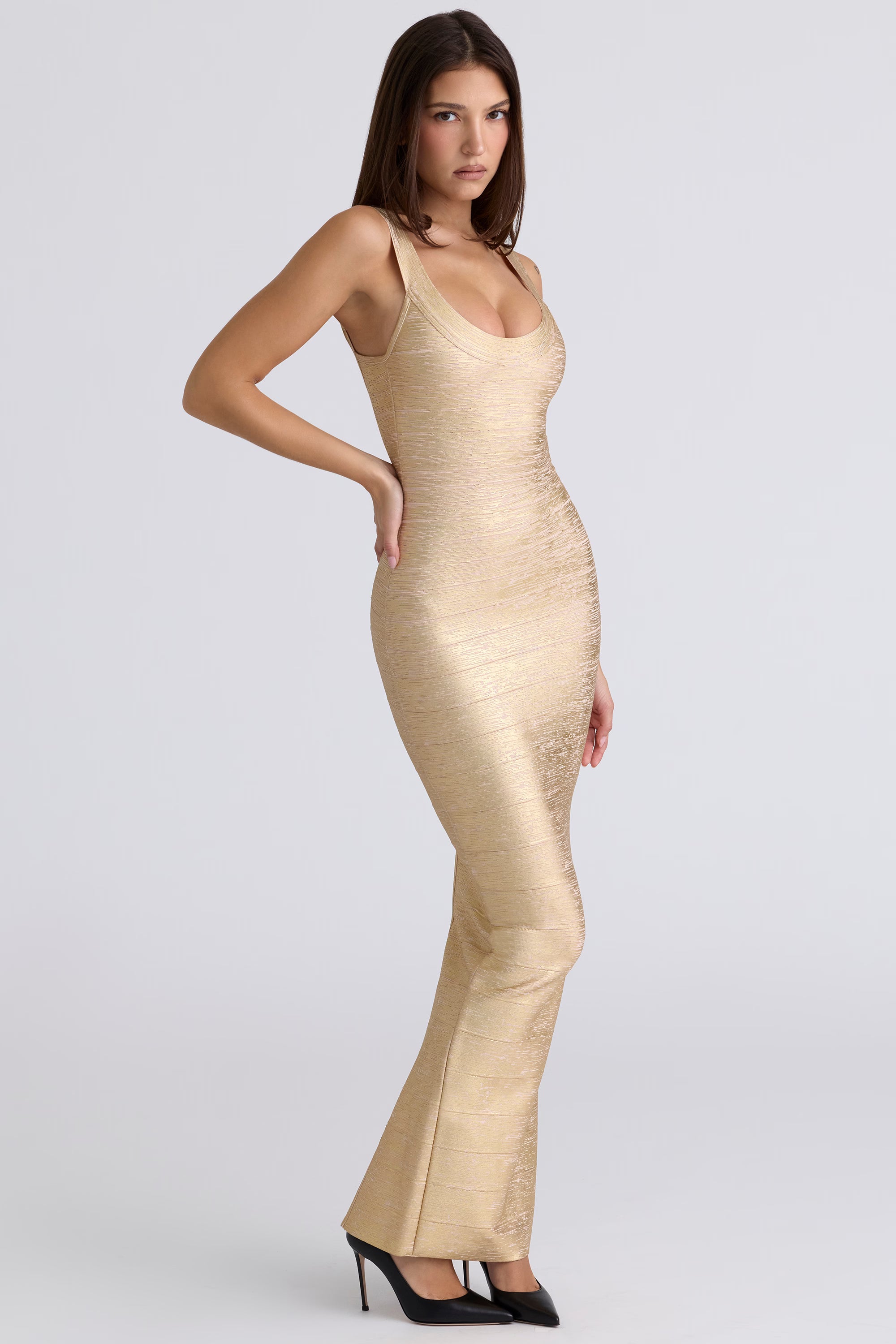 The OG Gold foil elastic bandage ultra-long dress